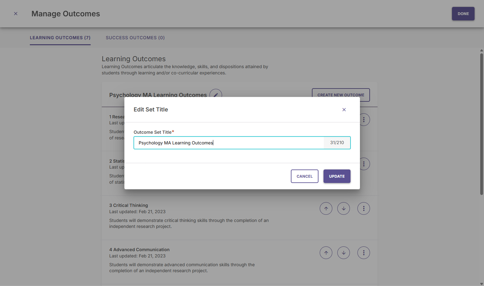 Type a new title or edit the existing title.