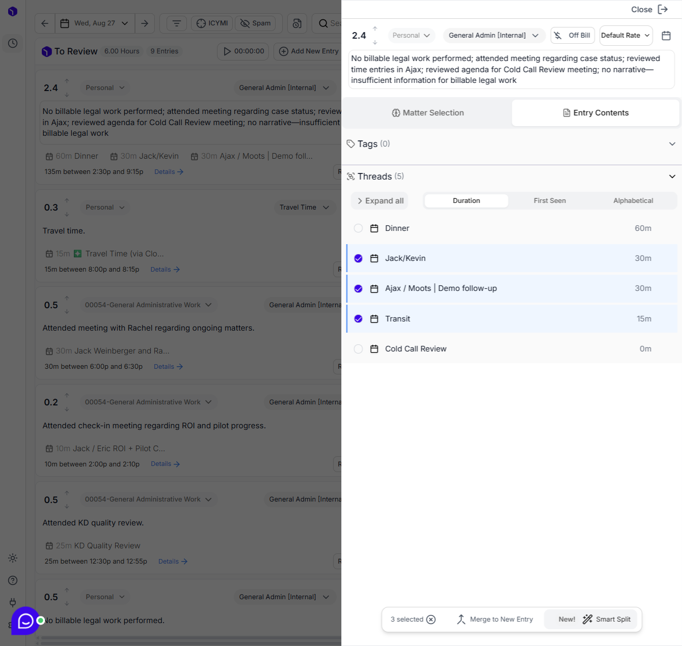 Click on Smart Split