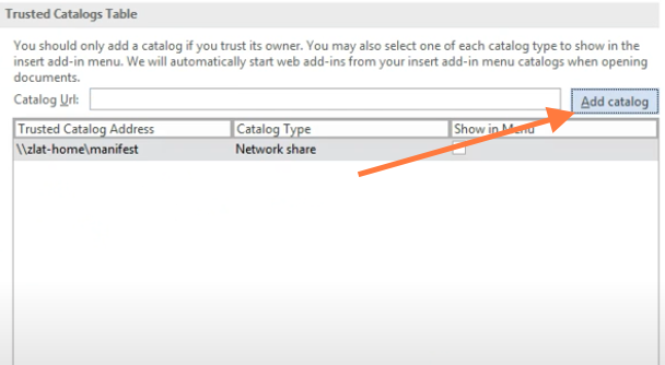 Then Click 'Add catalog'