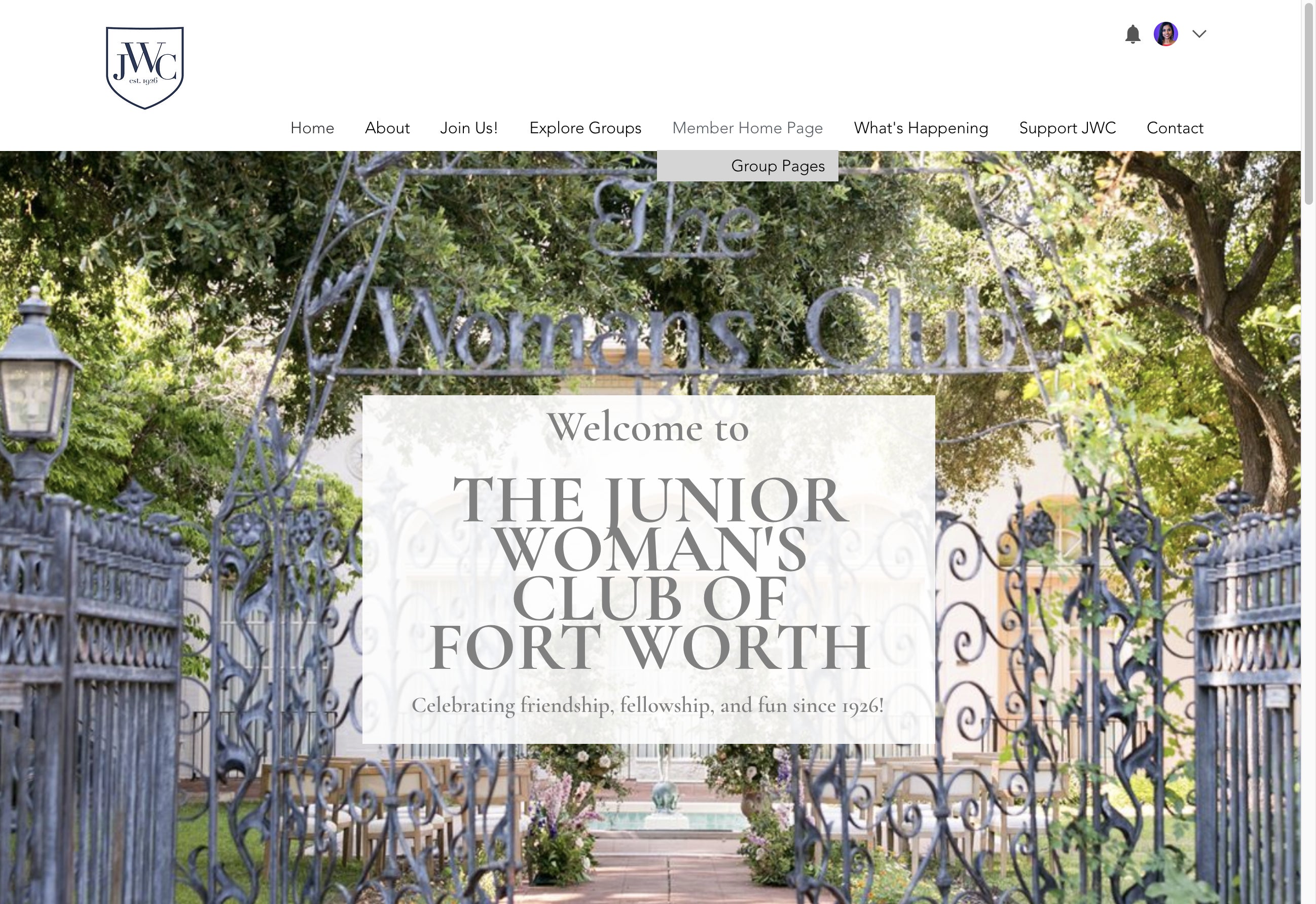 Click on Member Home Page