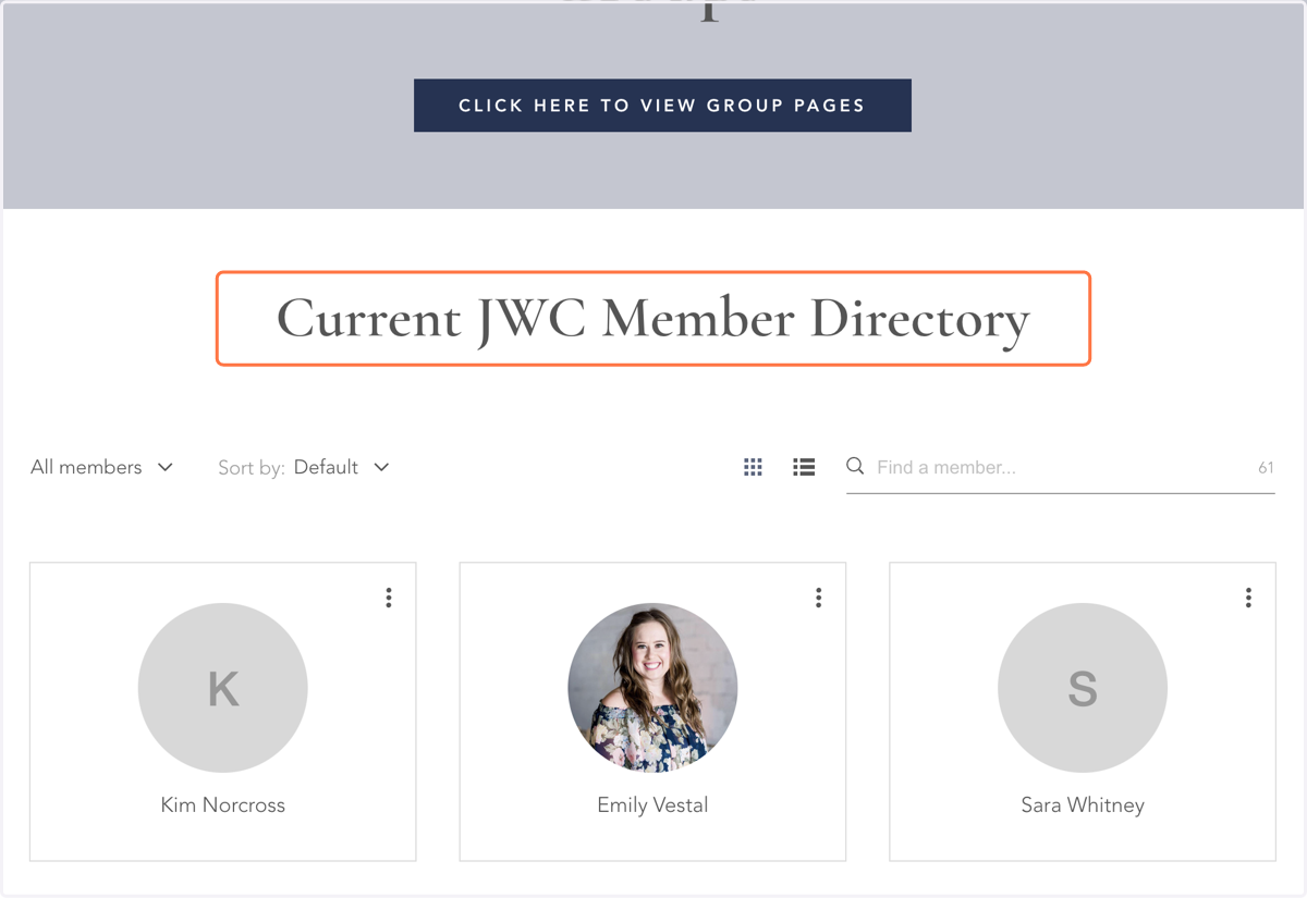 Scroll down to the Current JWC Member Directory