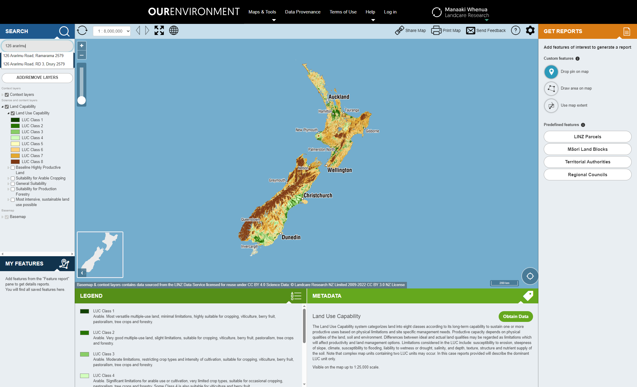 Search for the same property using the search bar on the left-hand side of the page.