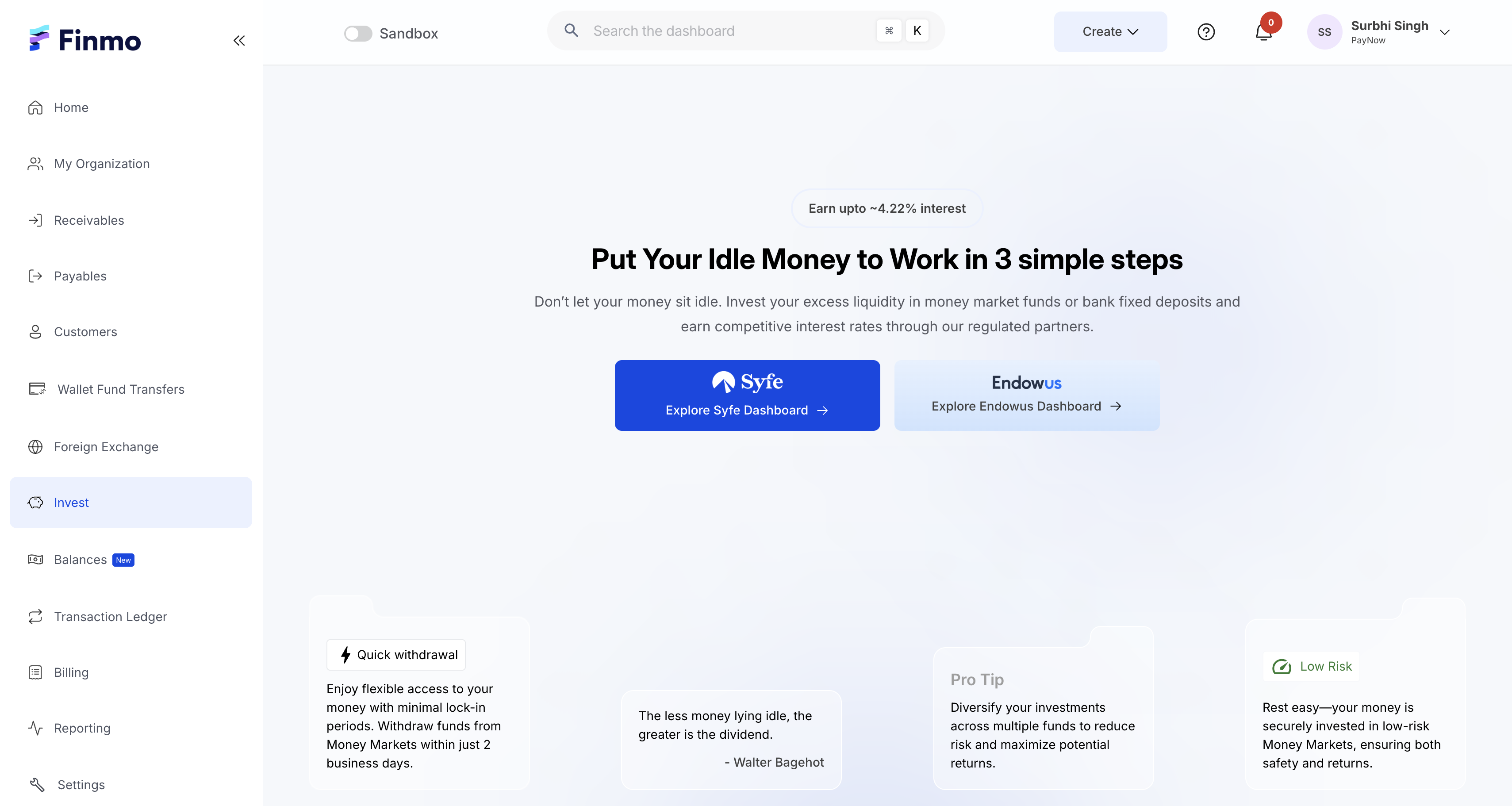 Click on Start with Endowus