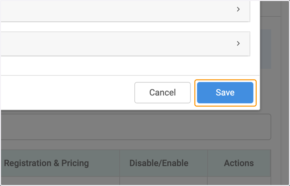 Click on Save
