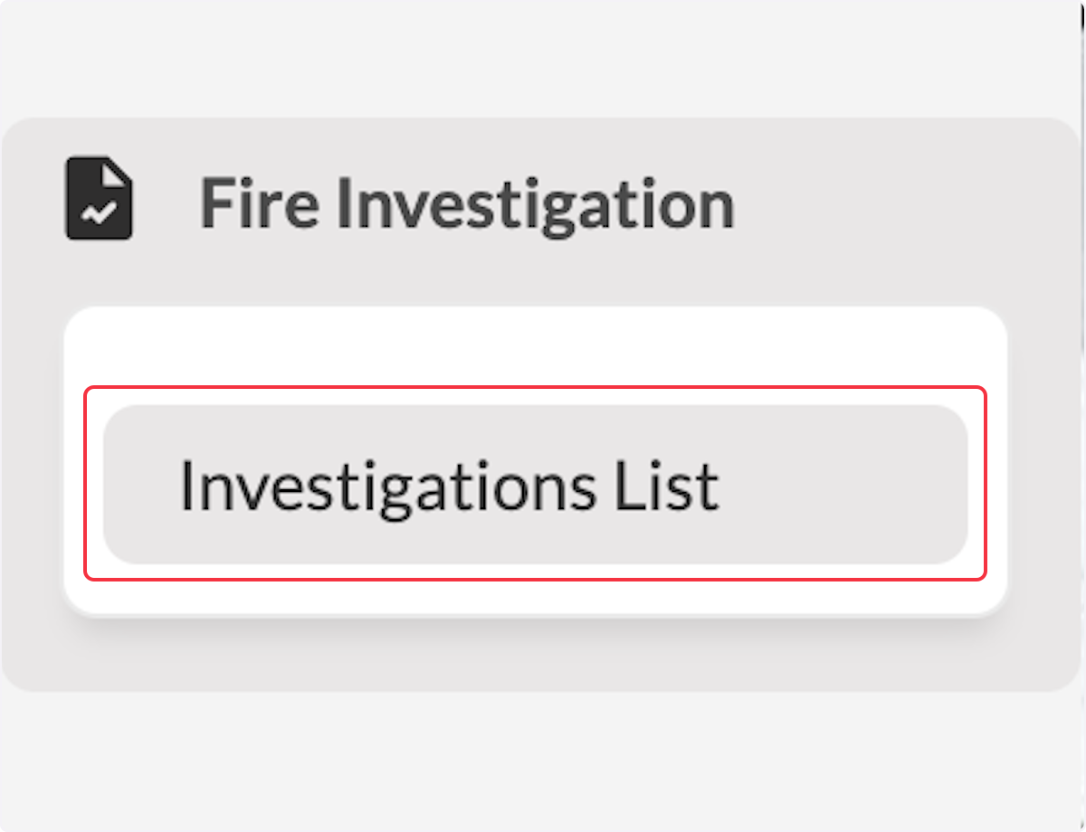 Select Investigations List
