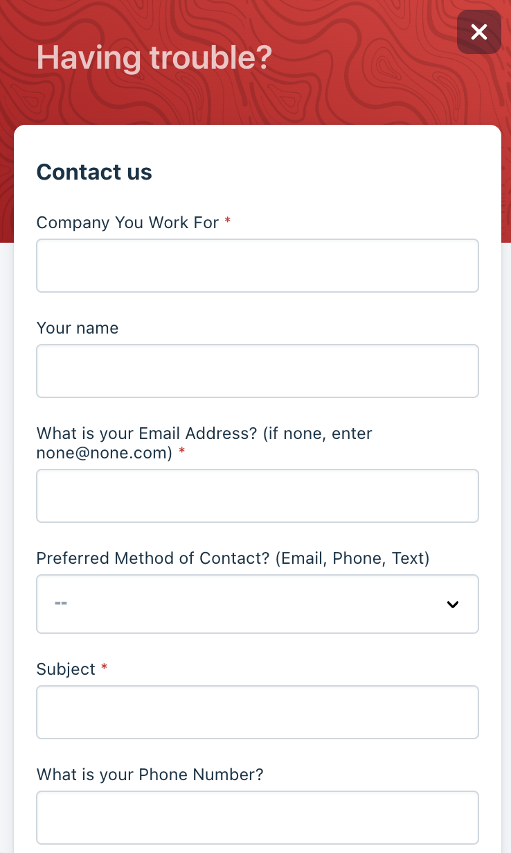 Fill out the help form and submit to get answers to your queries. You also have the option of uploading a screenshot along with the form.