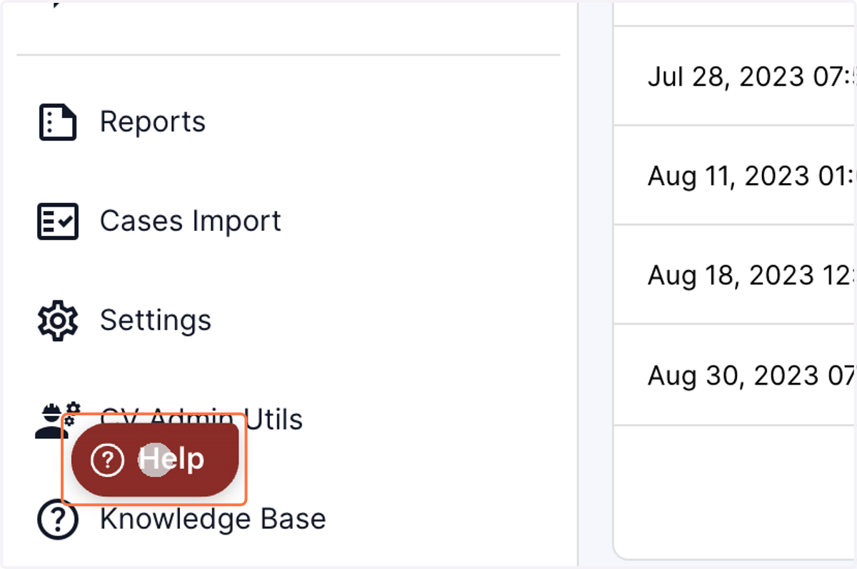 Click on the Red "Help" tab in the left bottom of the panel