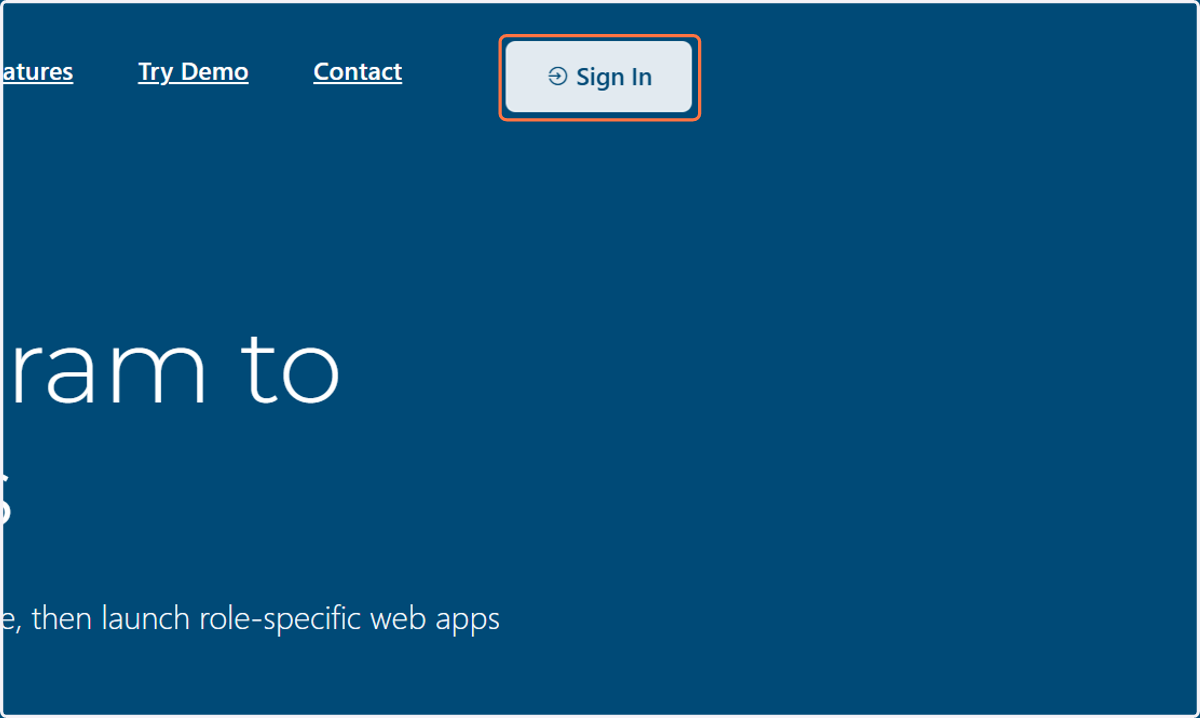 Click on Sign In