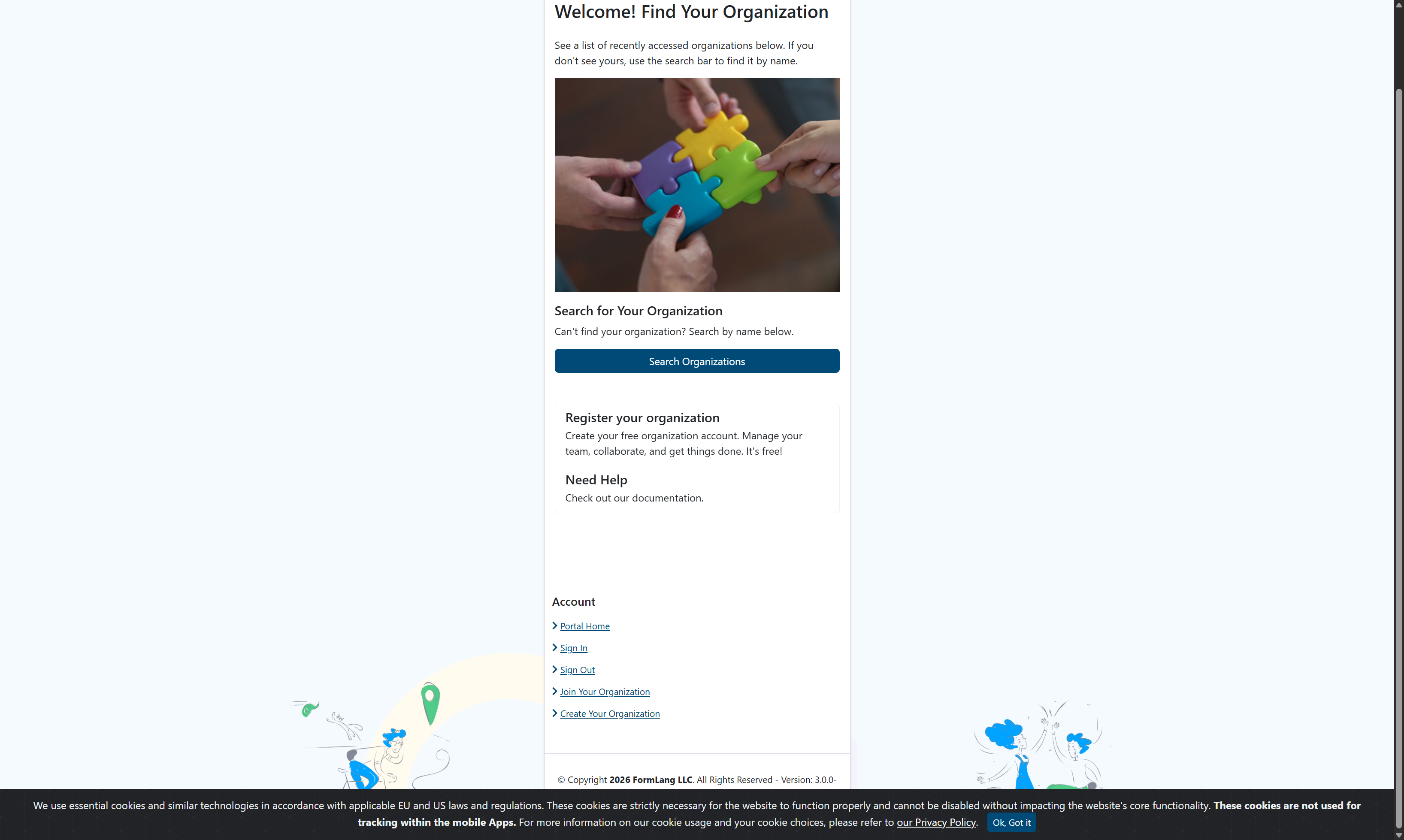 Click on Create Your Organization