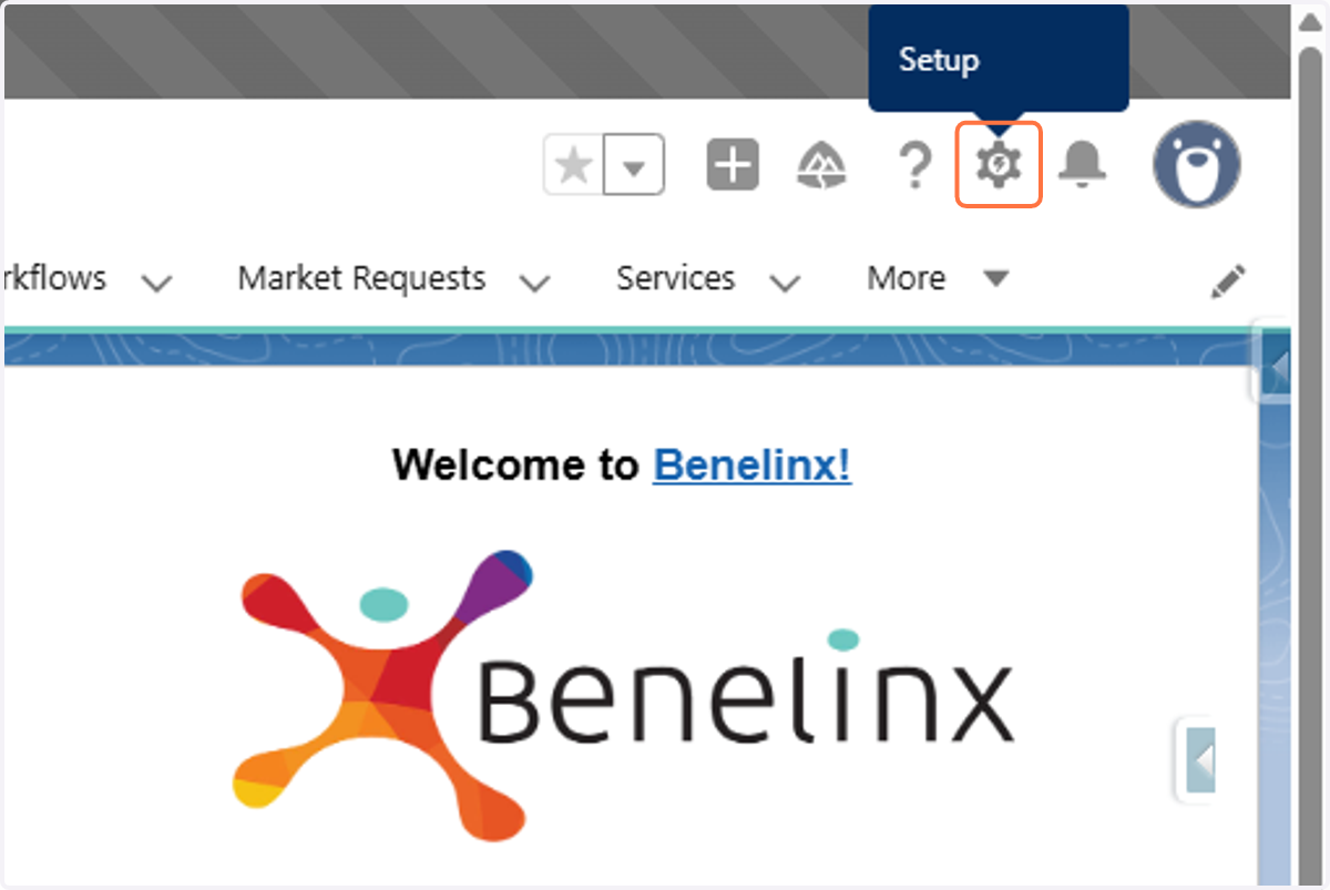 Click on Setup