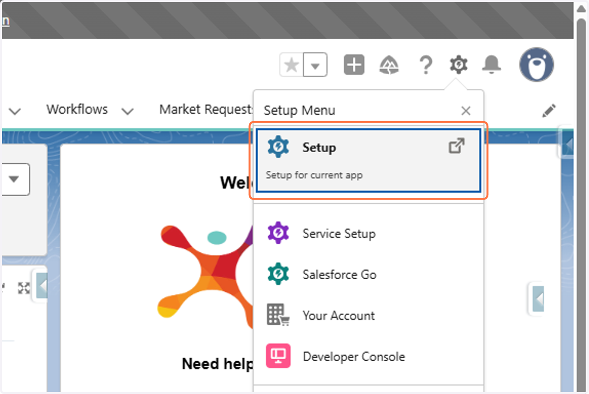 Click on Setup…