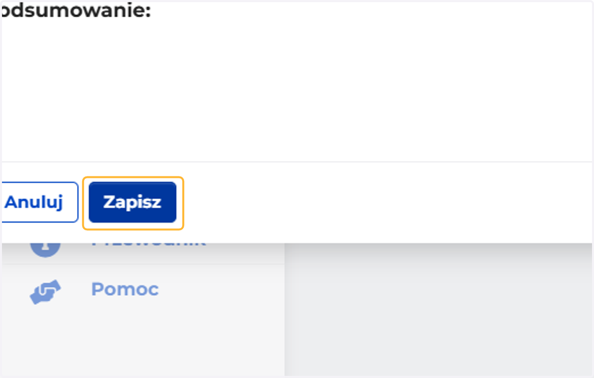 Po uzupełnieniu informacji kliknij Zapisz