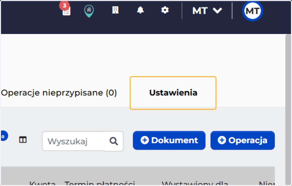 Następnie do zakładki Ustawienia