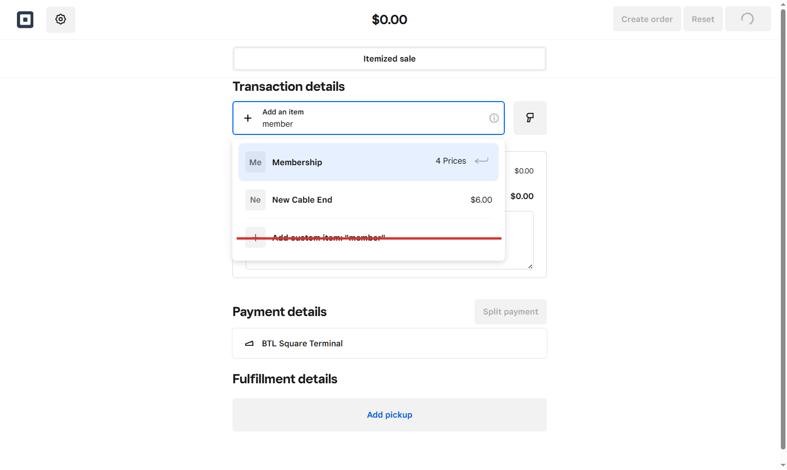 For Memberships, start typing in "membership" and then click on "Membership" - 4 Prices