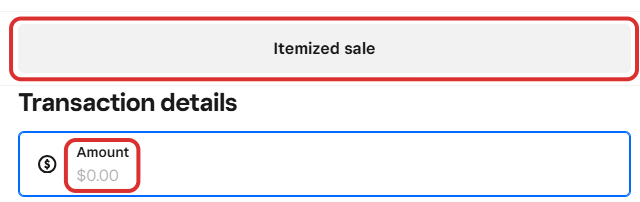 BAD!! To fix it, click "Itemized sale"