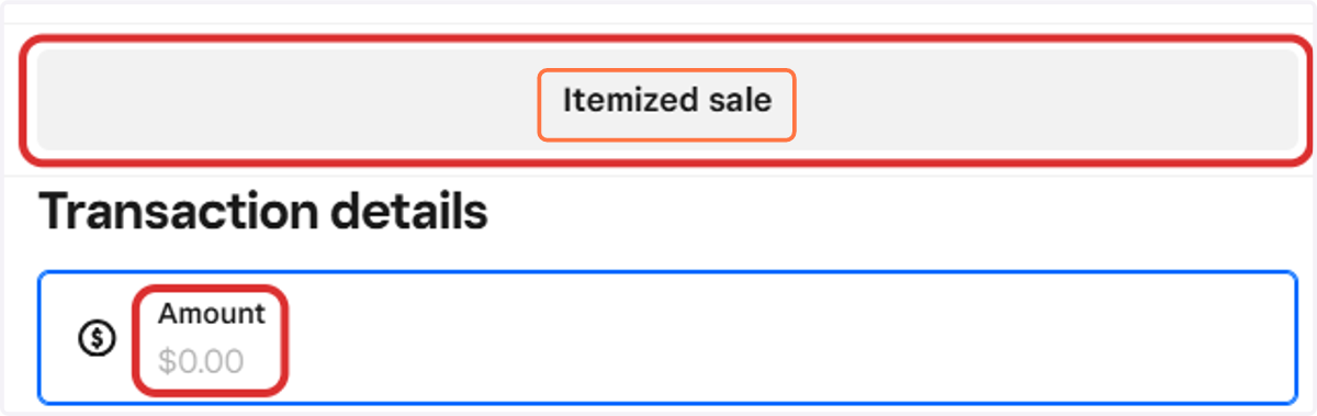 BAD!! To fix it, click "Itemized sale"