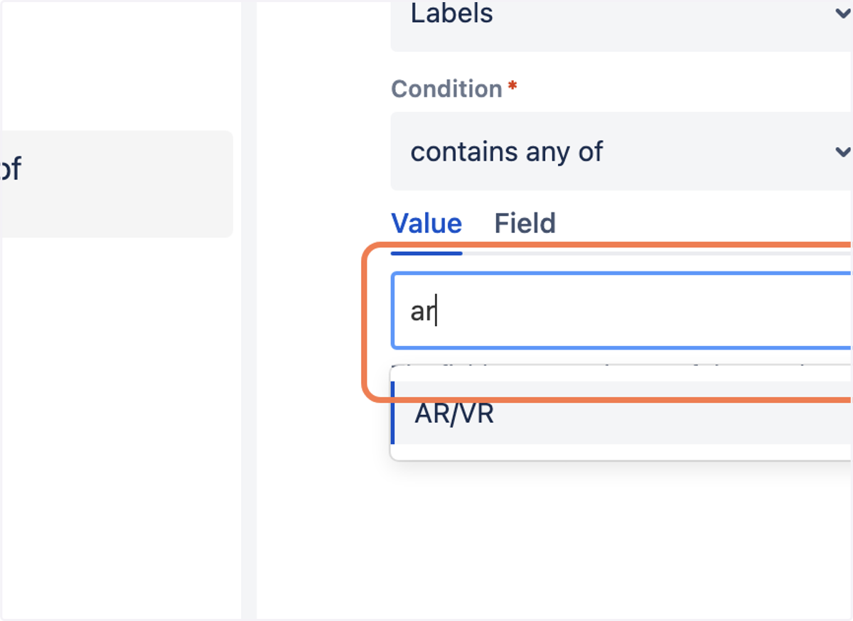 Add the label(s) to use for this rule