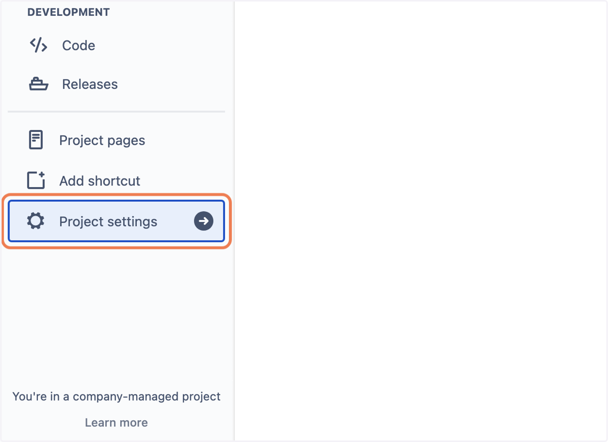 Click on Project settings