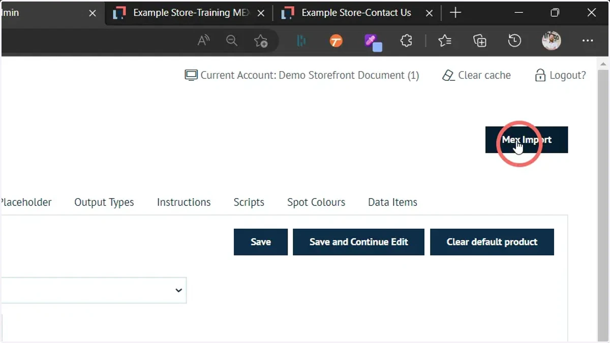 Import the MEX file into your MegaEdit product