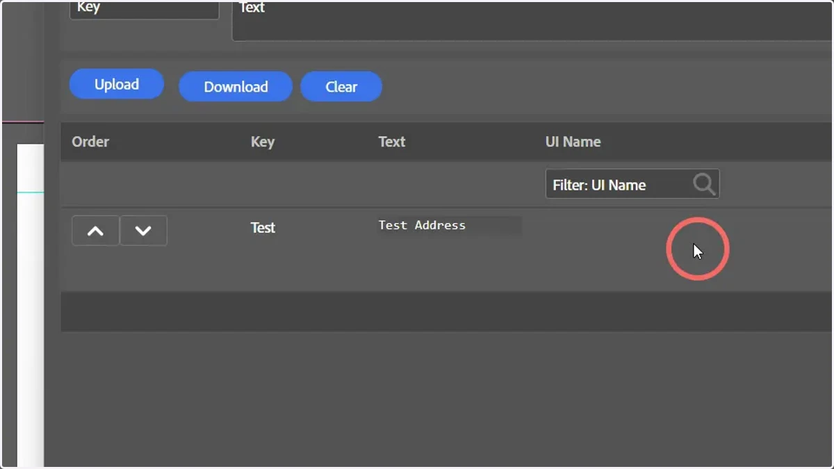 The text resource has been added to the resource set