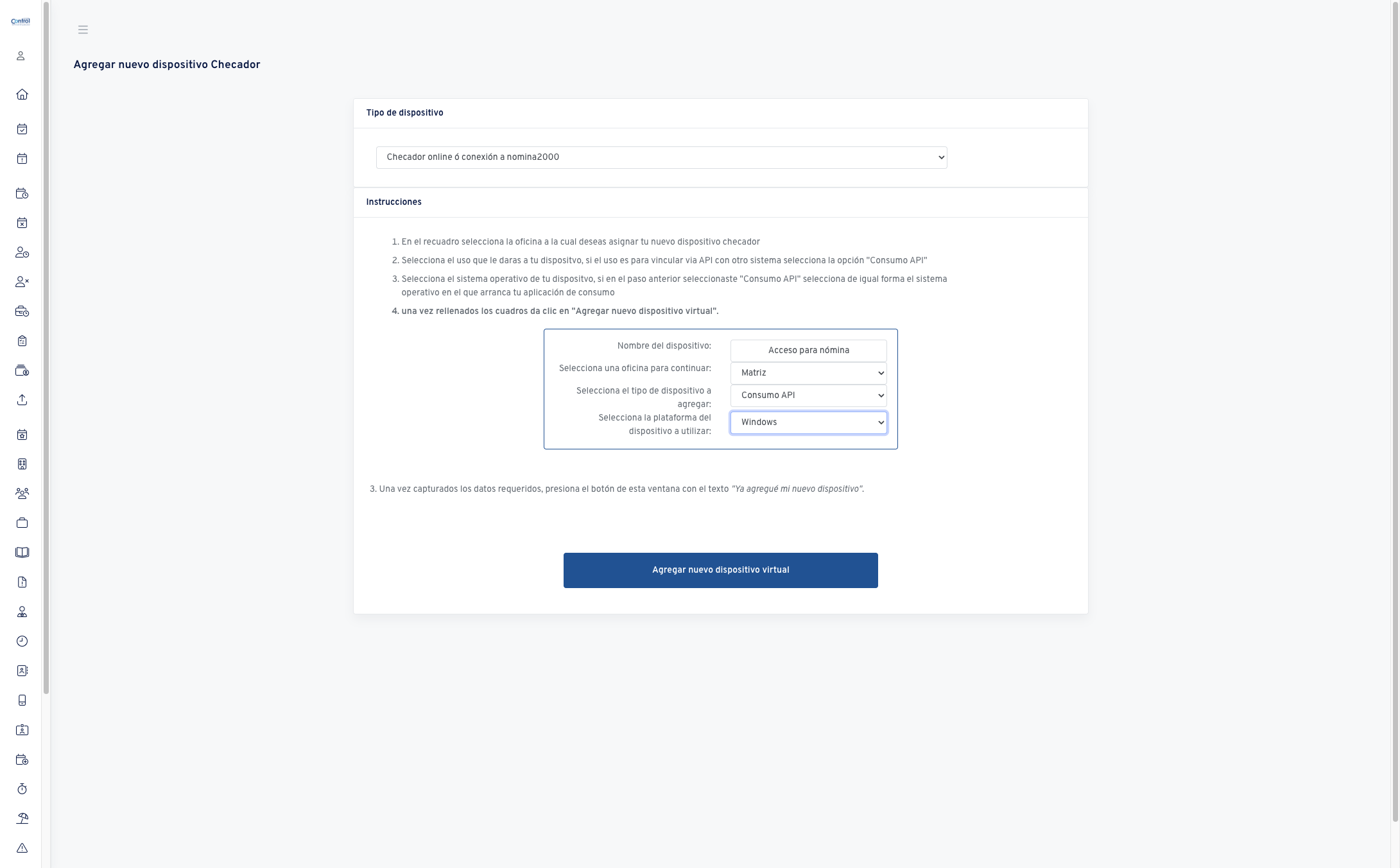 Selecciona el sistema operativo que se utilizará
