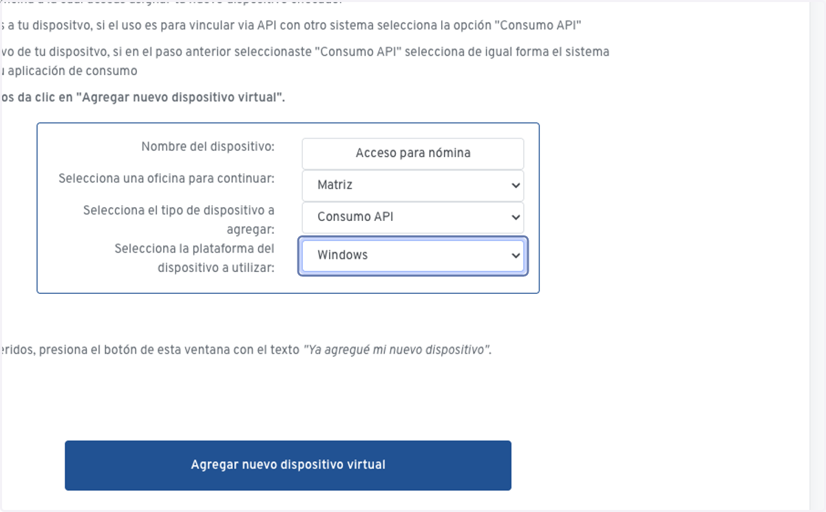 Selecciona el sistema operativo que se utilizará