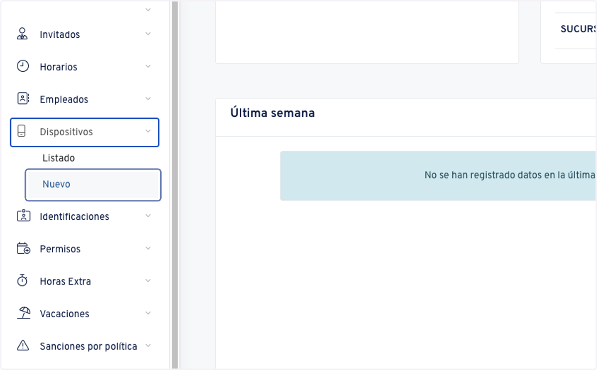 Presiona en Nuevo