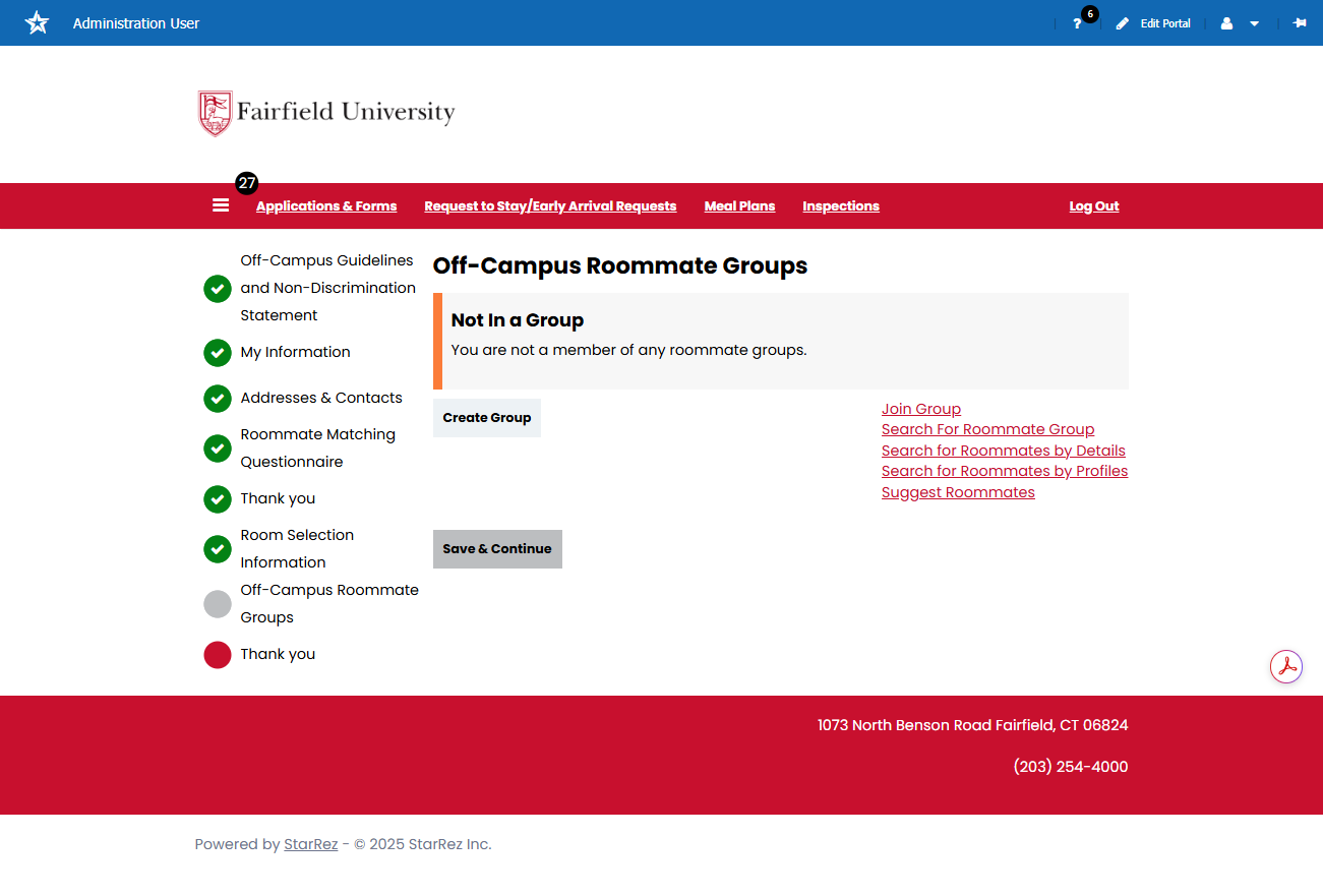 Click on Off-Campus Roommate Groups