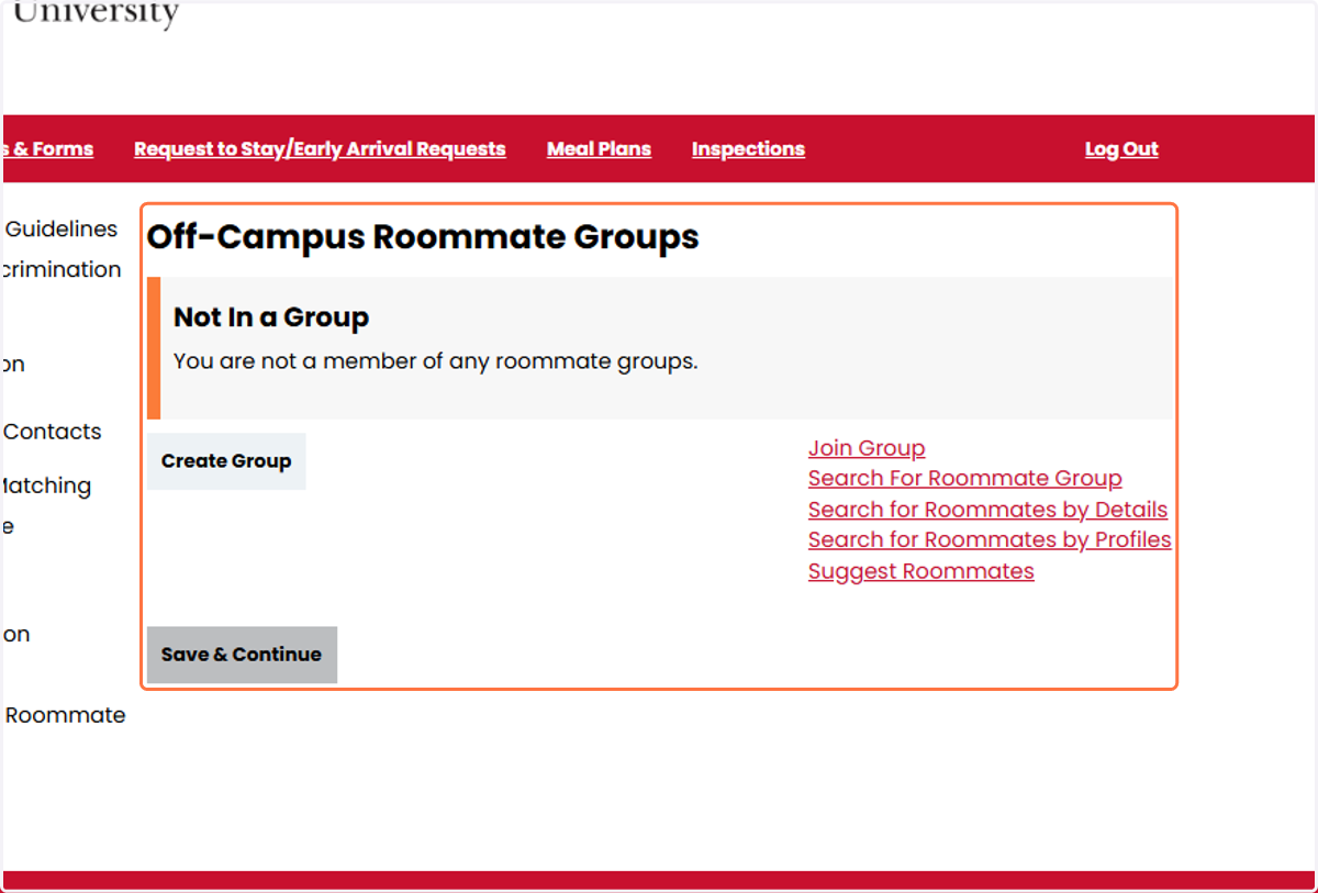 Click on Off-Campus Roommate Groups