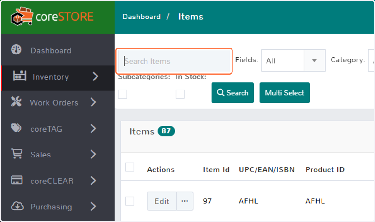 Search Items