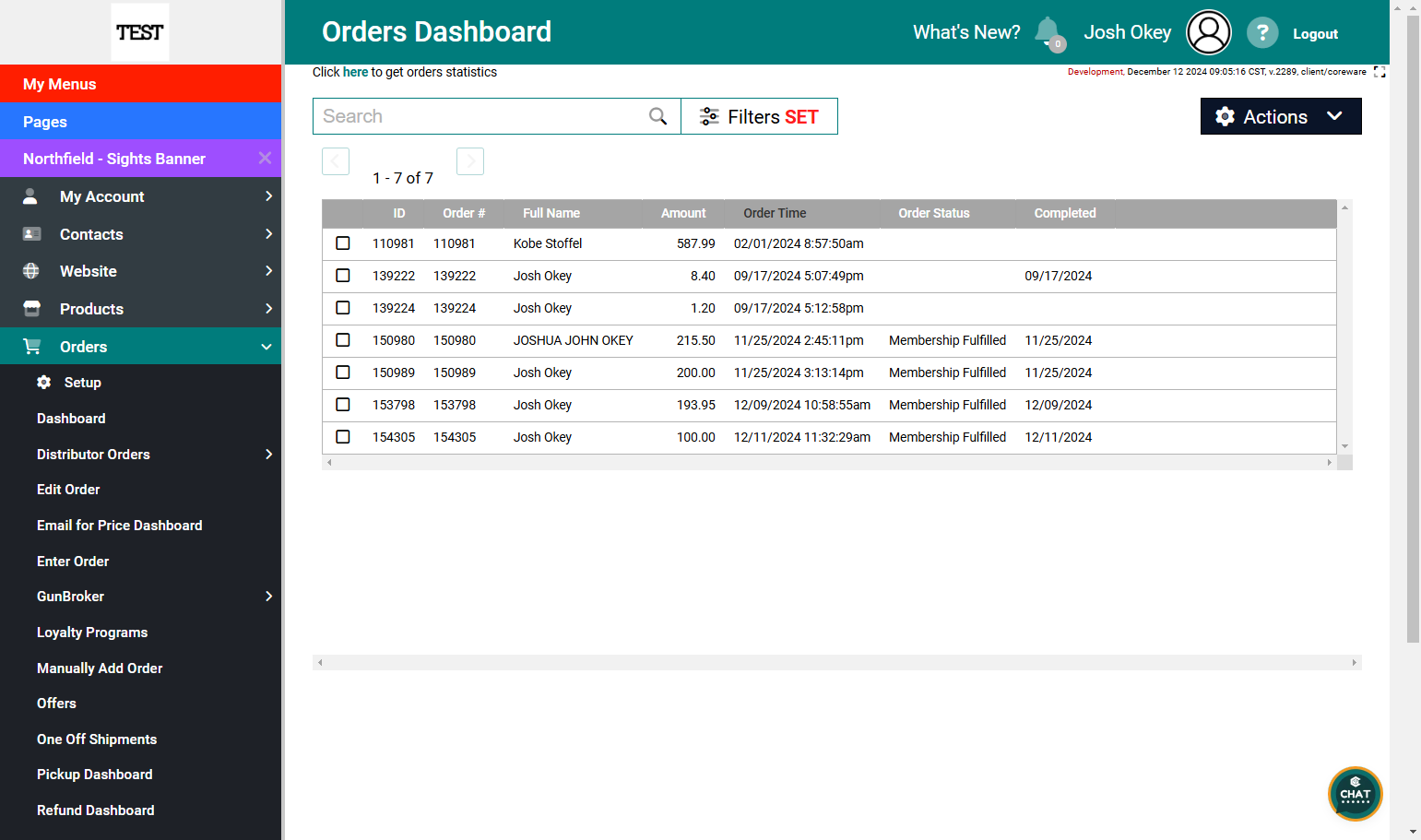 Order List