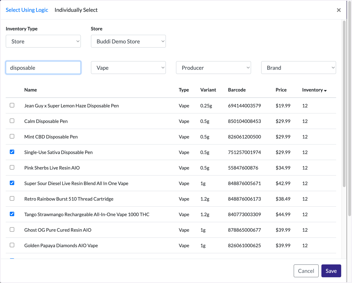 This will bring up all products containing the keyword.