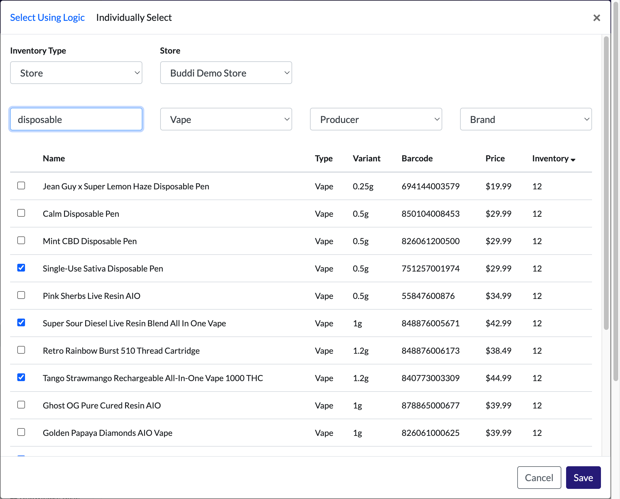 From here, you will enter keywords into the Name search field, one-by-one. Hit 'Enter'.