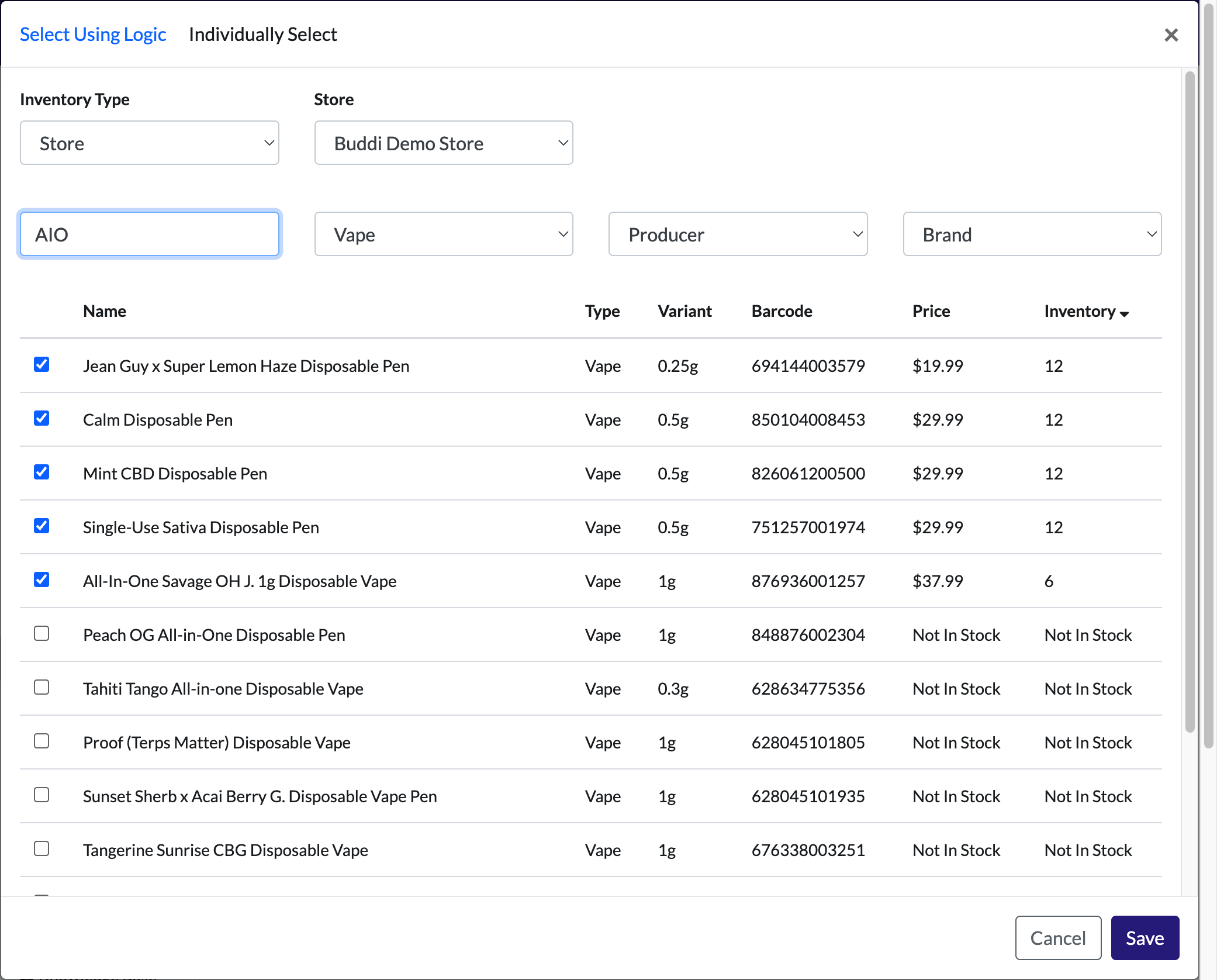 If there are more products to search, repeat the process of typing in specific keywords.