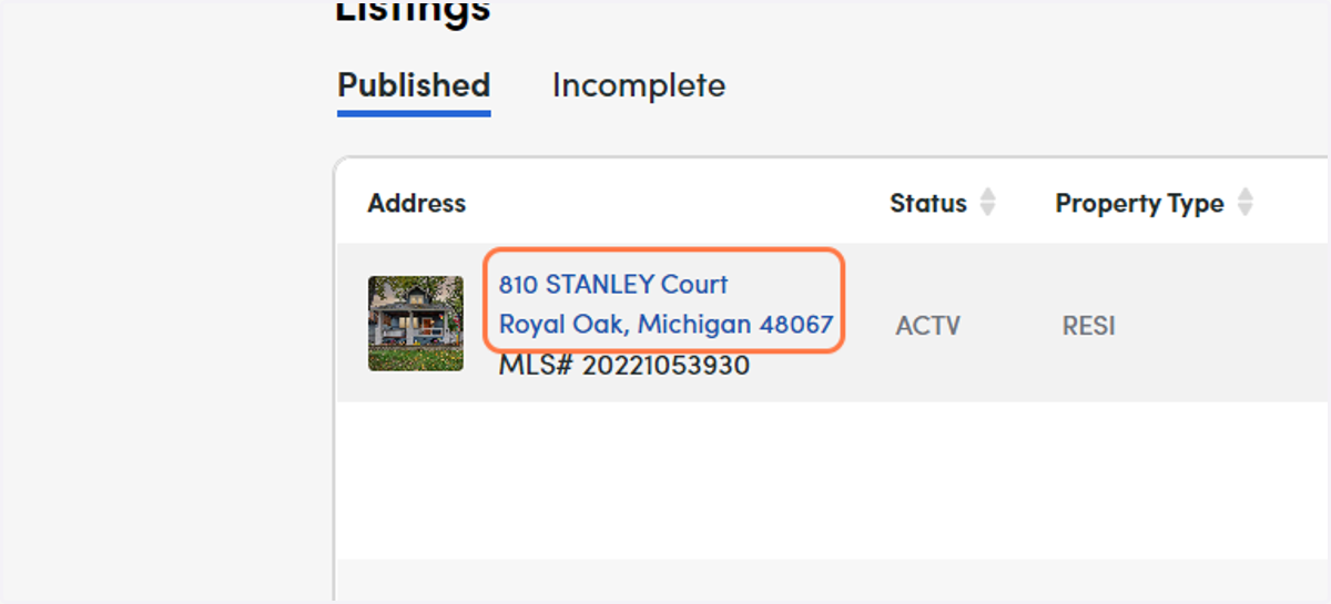 Click on 810 STANLEY Court…