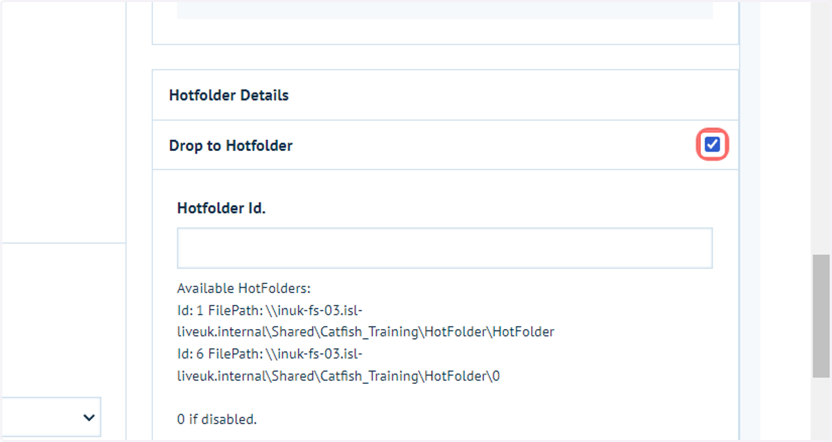 Drop to Hotfolder