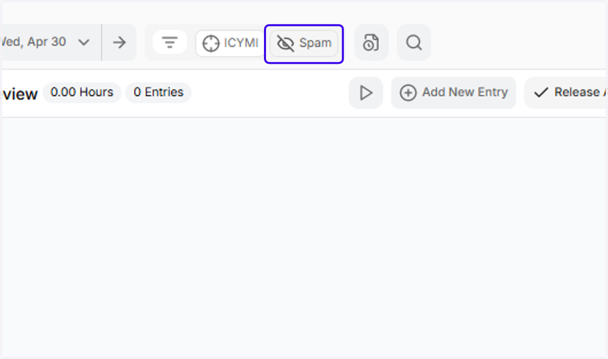 I'll click on "Spam" to see if Ajax captured it