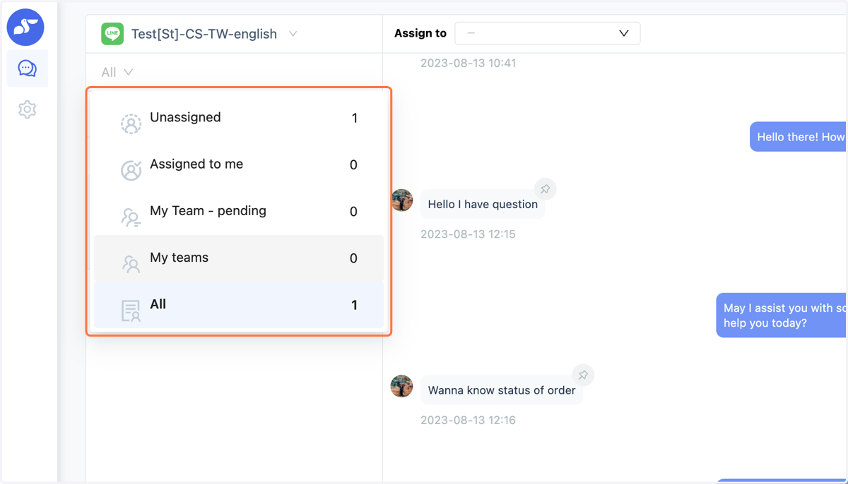 Switching Assignment Categories