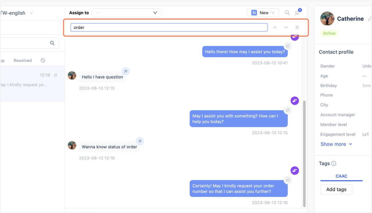 Search Current Conversation