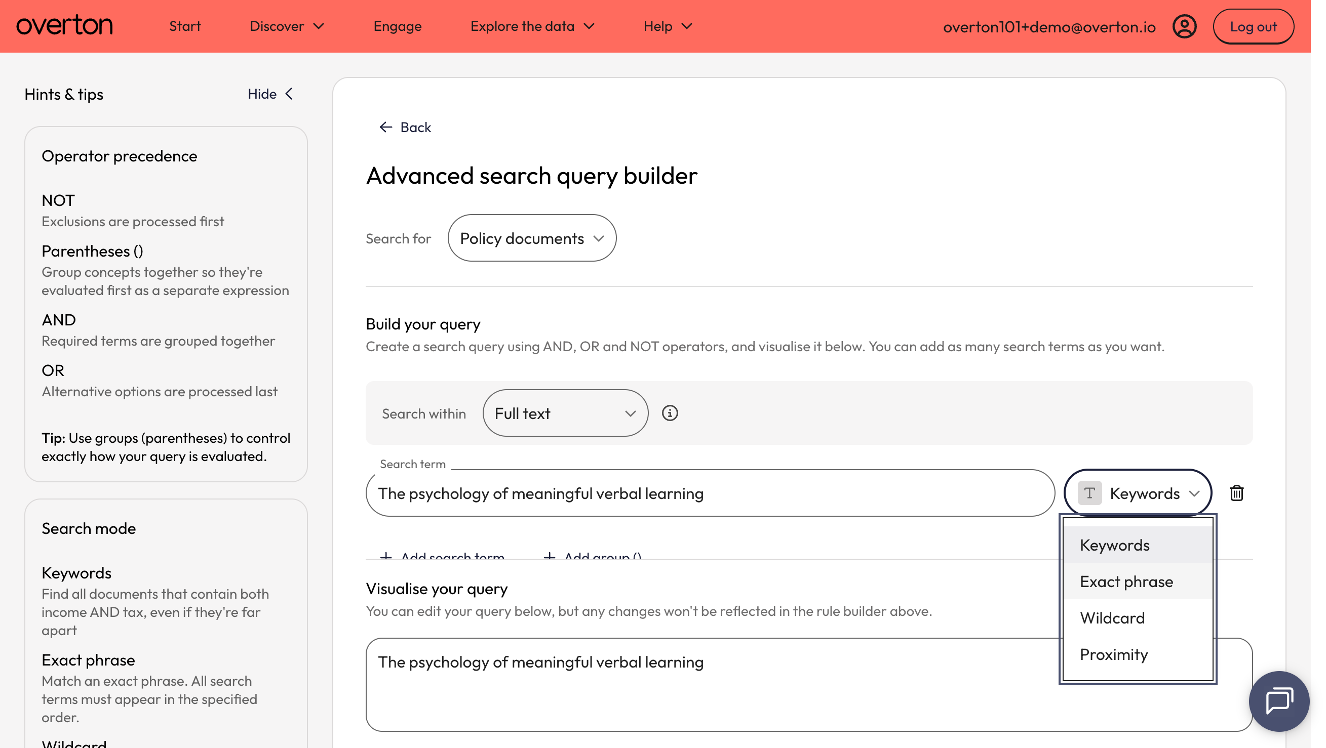 From the dropdown next to the search term box, click on 'Exact phrase'. This will find the words in the title in the exact order as you entered them.