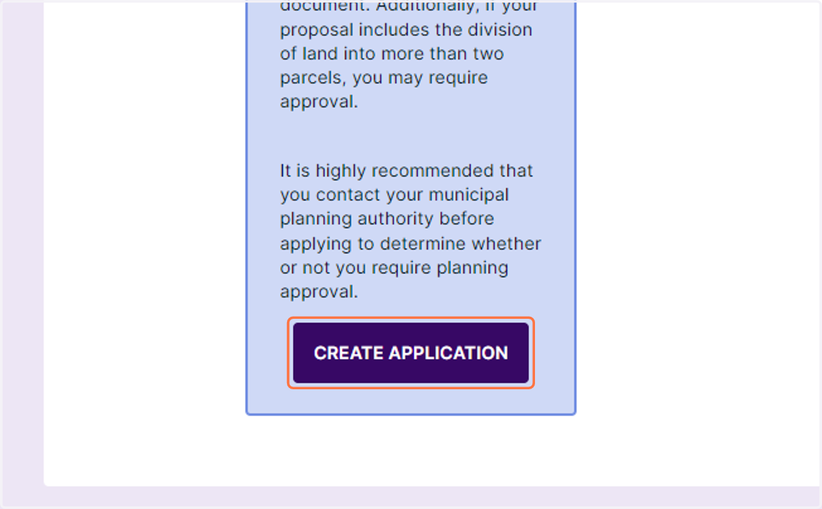 Click on CREATE APPLICATION