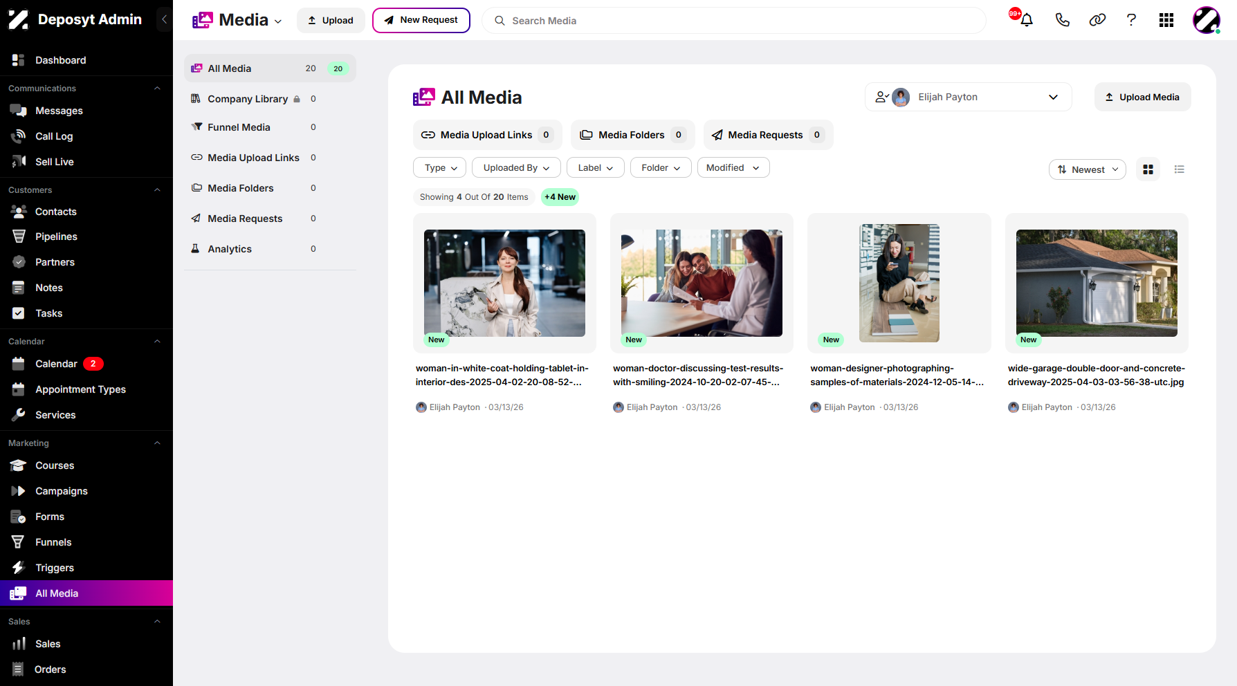 Step 6: You can now see the selected user’s media.