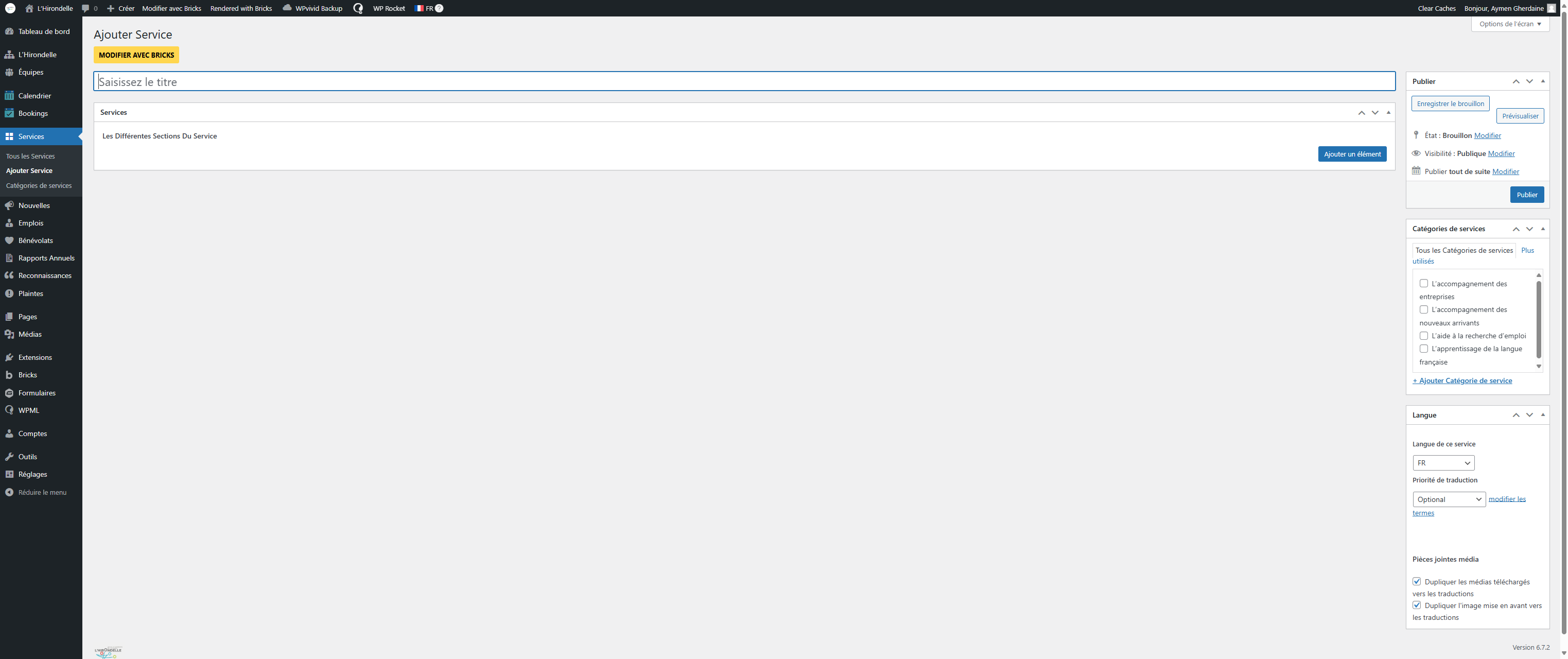 Click on Saisissez le titre