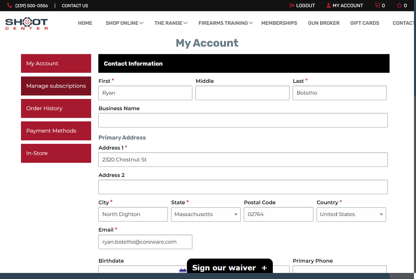 Click on Manage subscriptions