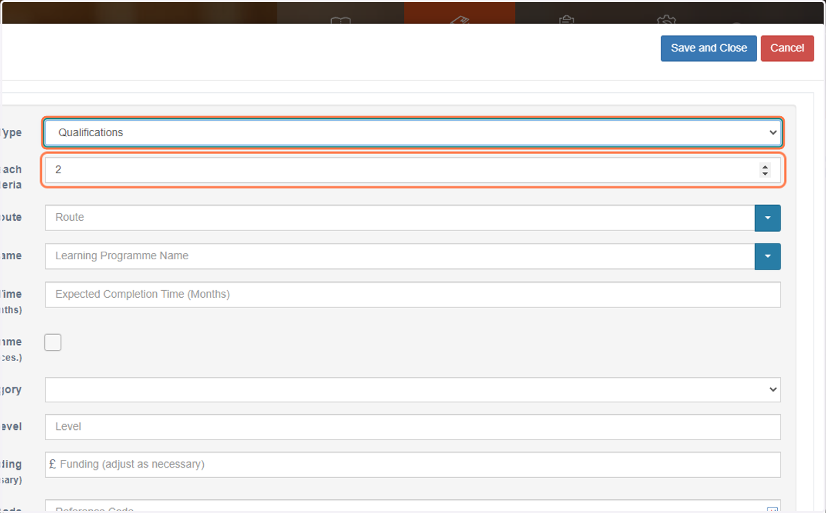 Select Qualifications from Type