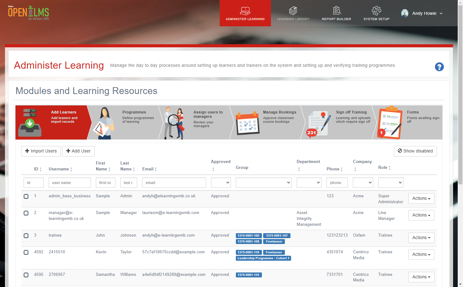 Click on …Learning Library