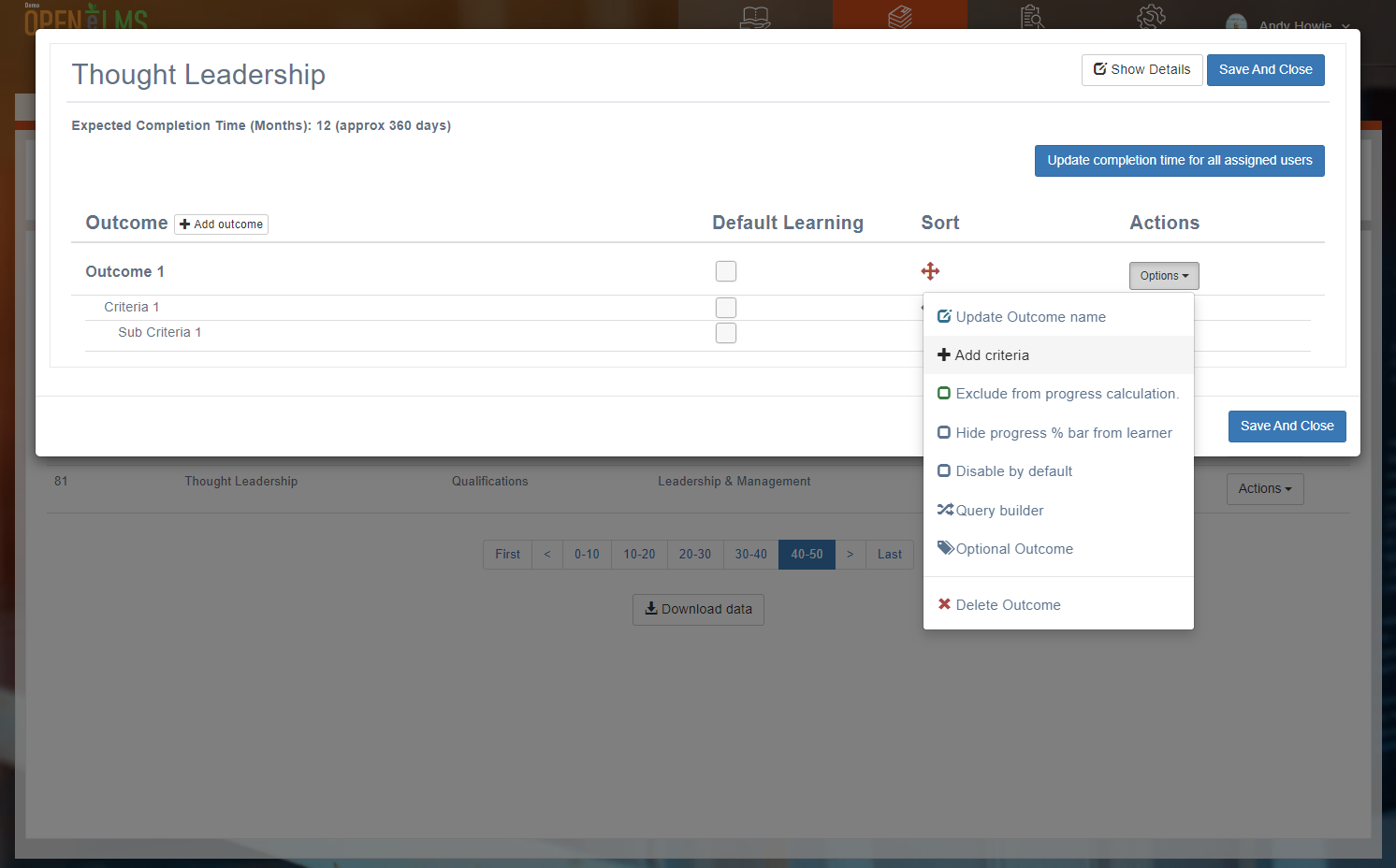 Click on Add criteria