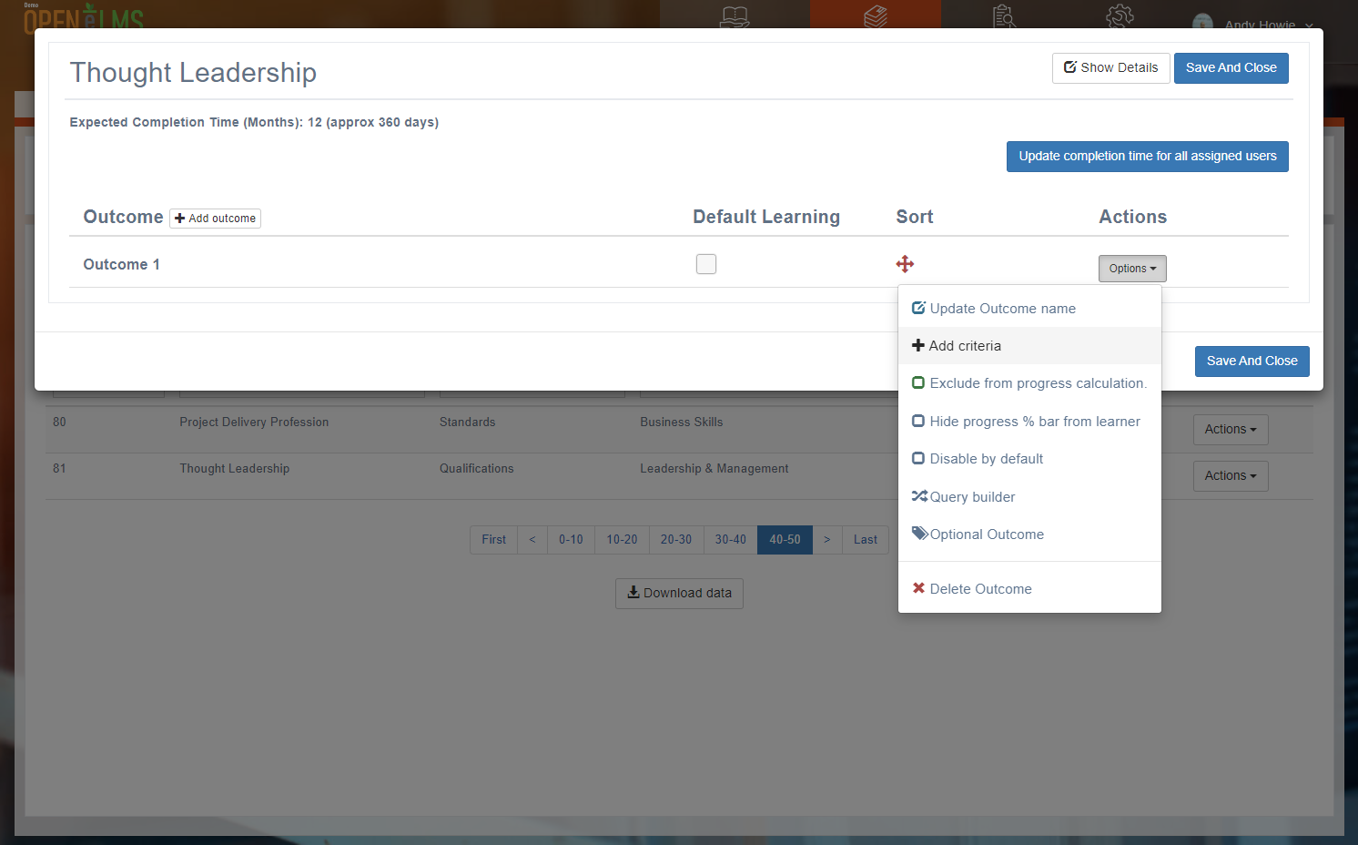 Click on Add criteria