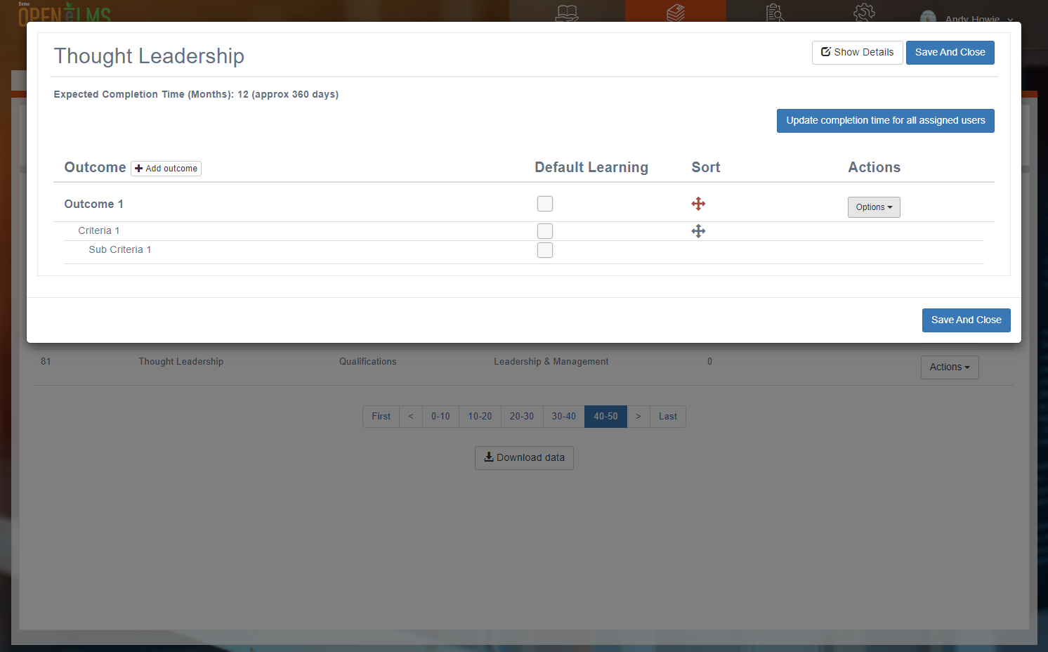 Click on Options