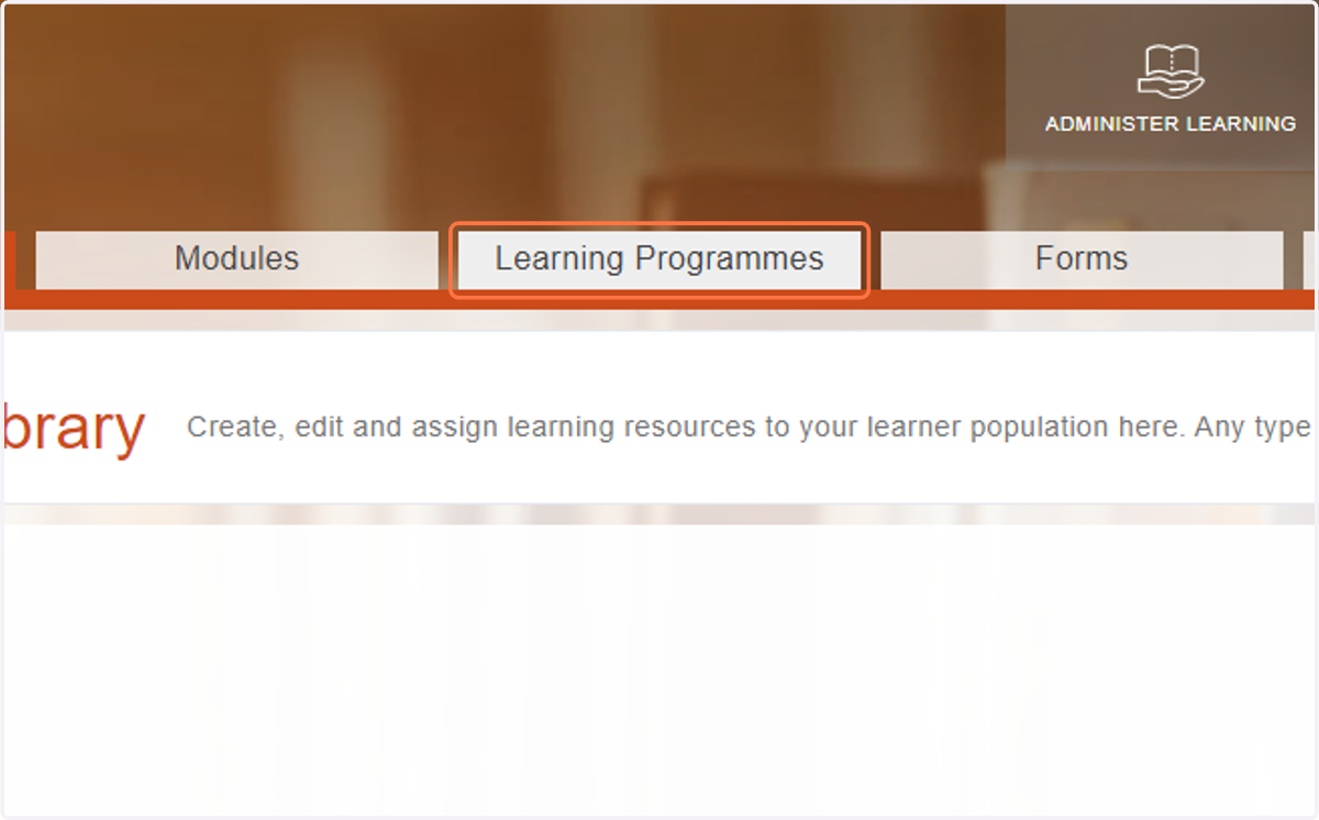 Click on Learning Programmes